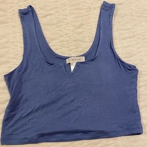 blue tank top / crop top